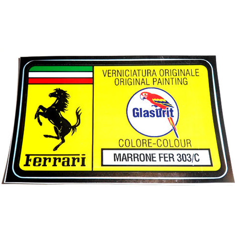 Paint Code Sticker MARRONE FER 303/C