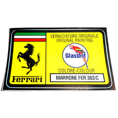 Paint Code Sticker MARRONE FER 303/C