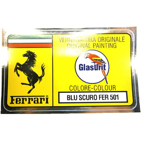 Paint Code Sticker BLU SCURO FER 501