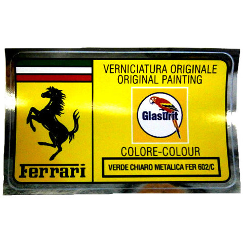 Paint Code Sticker VERDE CHIARO METALLICA FER 602/C