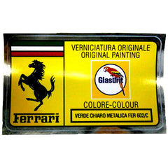 Paint Code Sticker VERDE CHIARO METALLICA FER 602/C