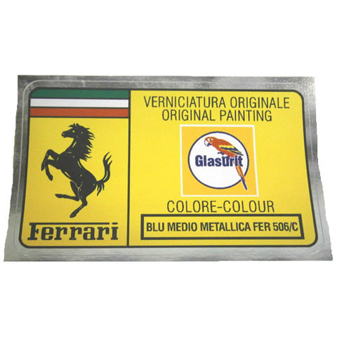 Paint Code Sticker BLU MEDIO METALLICA FER 506/C