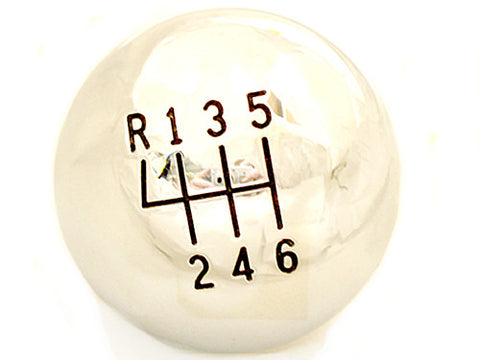 6-Speed Gear Knob with Black Infill, 47mm GN04B-47C