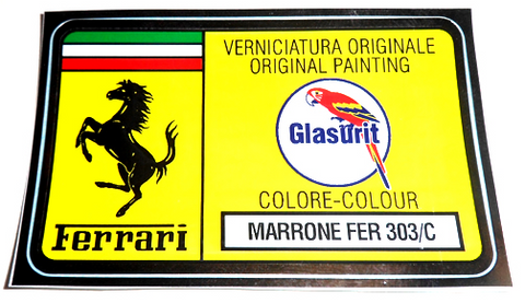 Paint Code Sticker (MARRONE FER 303/C) 	FER02085