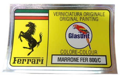 Paint Code Sticker (MARRONE FER 800/C) 	FER02095