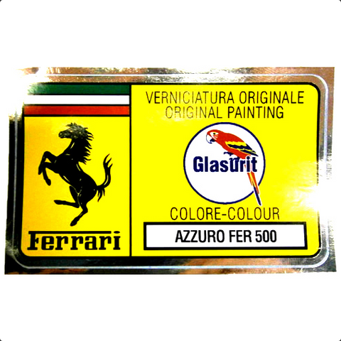 Paint Code Sticker (AZZURO FER 500) 	FER02110