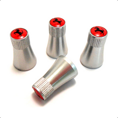 Tyre Valve Cap Set, Red Cone Shaped 	70002014