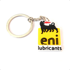 Eni Keyring Yellow rubber keyring with black and red Eni six-legged dog 	99440086