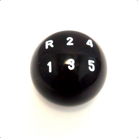 Gear Knob with White Infill Original Plastic Style Upper-left reverse (308: All); (208: All); (288 GTO); (F40: All) 	 103301