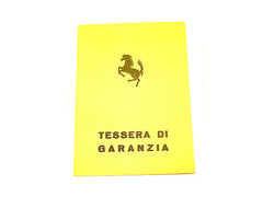 Yellow Warranty Book